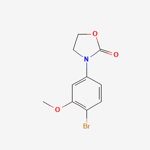 molecular formula C10H10BrNO3 B8561065 3-(4-Bromo-3-methoxyphenyl)-1,3-oxazolidin-2-one 