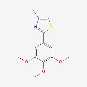 molecular formula C13H15NO3S B8561095 2-(3,4,5-Trimethoxyphenyl)-4-methylthiazole 