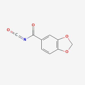 molecular formula C9H5NO4 B8561109 3,4-Methylenedioxybenzoyl isocyanate 