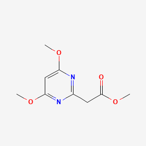 molecular formula C9H12N2O4 B8561124 Methyl 2-(4,6-dimethoxypyrimidin-2-yl)acetate 