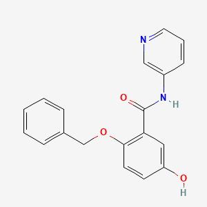 molecular formula C19H16N2O3 B8561154 5-hydroxy-2-[(phenylmethyl)oxy]-N-3-pyridinylbenzamide 