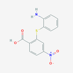 molecular formula C13H10N2O4S B8561206 2-[(2-Aminophenyl)sulfanyl]-4-nitrobenzoic acid CAS No. 92086-95-8