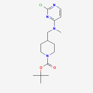 molecular formula C16H25ClN4O2 B8561214 tert-Butyl 4-(((2-chloropyrimidin-4-yl)(methyl)amino)methyl)piperidine-1-carboxylate 