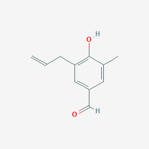 molecular formula C11H12O2 B8561235 3-Allyl-4-hydroxy-5-methylbenzaldehyde 