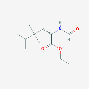 molecular formula C12H21NO3 B8561244 Ethyl 2-formamido-4,4,5-trimethylhex-2-enoate CAS No. 403699-07-0