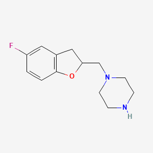 1-(5-Fluoro-2,3-dihydro-benzofuran-2-ylmethyl)-piperazine