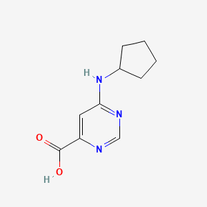 molecular formula C10H13N3O2 B8561267 6-(Cyclopentylamino)pyrimidine-4-carboxylic acid 