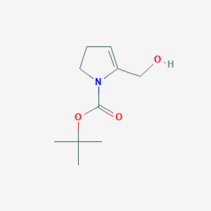 molecular formula C10H17NO3 B8561276 N-(tert-butoxycarbonyl)-2-hydroxymethyl-4,5-dihydropyrrole 