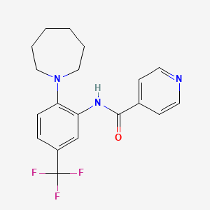 N-[2-(1-hexahydro-1H-azepinyl)-5-(trifluoromethyl)phenyl]isonicotinamide