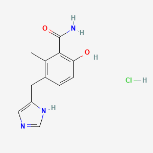Benzamide, 6-hydroxy-3-(1H-imidazol-4-ylmethyl)-2-methyl-, monohydrochloride