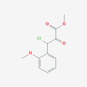 molecular formula C11H11ClO4 B8561302 3-Chloro-3-(2-methoxy-phenyl)-2-oxo-propionic acid methyl ester 