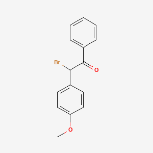 molecular formula C15H13BrO2 B8561323 Ethanone, 2-bromo-2-(4-methoxyphenyl)-1-phenyl- CAS No. 56913-16-7