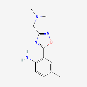 2-(3-((Dimethylamino)methyl)-1,2,4-oxadiazol-5-yl)-4-methylaniline
