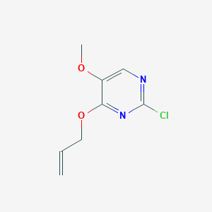 molecular formula C8H9ClN2O2 B8561348 2-Chloro-5-methoxy-4-(prop-2-en-1-yloxy)pyrimidine 