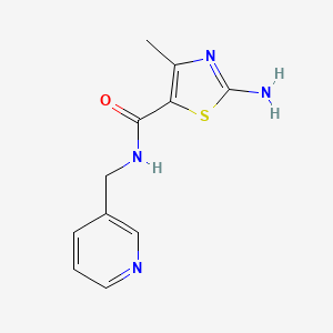 molecular formula C11H12N4OS B8561352 2-amino-4-methyl-N-(pyridin-3-ylmethyl)thiazole-5-carboxamide 