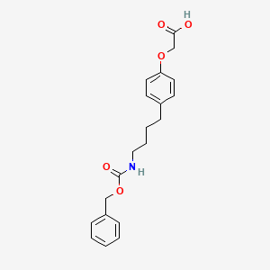 molecular formula C20H23NO5 B8561359 [4-(4-{[(Benzyloxy)carbonyl]amino}butyl)phenoxy]acetic acid CAS No. 847201-23-4