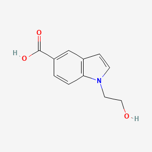 molecular formula C11H11NO3 B8561376 1-(2-Hydroxyethyl)indole-5-carboxylic acid 
