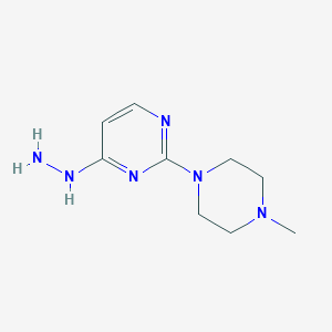 molecular formula C9H16N6 B8561391 [2-(4-Methyl-piperazin-1-yl)-pyrimidin-4-yl]-hydrazine 