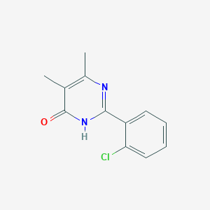 molecular formula C12H11ClN2O B8561394 2-(2-Chlorophenyl)-5,6-dimethylpyrimidin-4-ol 