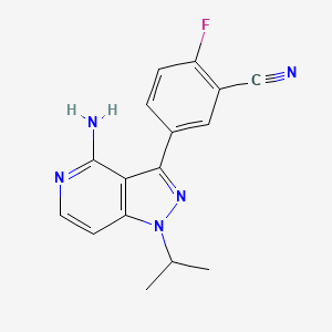 5-(4-amino-1-isopropyl-1H-pyrazolo[4,3-c]pyridin-3-yl)-2-fluorobenzonitrile