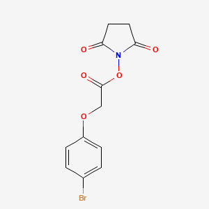 molecular formula C12H10BrNO5 B8561443 2,5-Dioxopyrrolidin-1-yl (4-bromophenoxy)acetate 