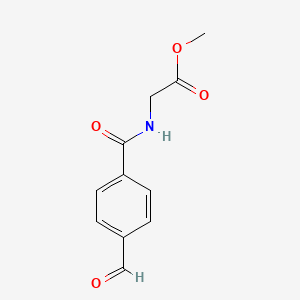 molecular formula C11H11NO4 B8561474 Methyl 2-(4-formylbenzamido)acetate 