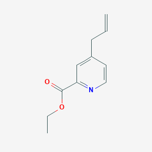 molecular formula C11H13NO2 B8561479 Ethyl 4-allylpyridin-2-carboxylate 