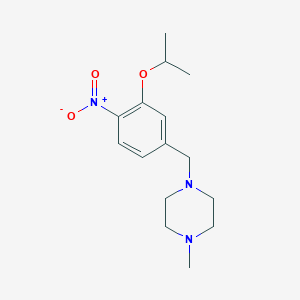 molecular formula C15H23N3O3 B8561520 1-(3-Isopropoxy-4-nitrobenzyl)-4-methylpiperazine CAS No. 1462951-04-7