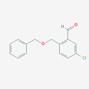 molecular formula C15H13ClO2 B8561535 2-Benzyloxymethyl-5-chlorobenzaldehyde 