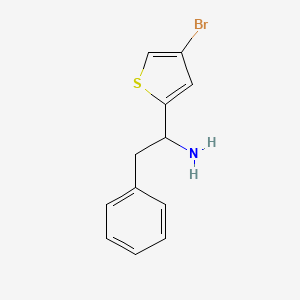 molecular formula C12H12BrNS B8561562 1-(4-Bromothiophen-2-yl)-2-phenylethanamine 
