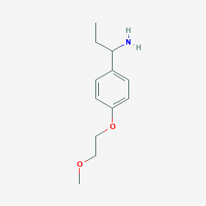 molecular formula C12H19NO2 B8561578 1-(4-(2-Methoxyethoxy)phenyl)propan-1-amine 