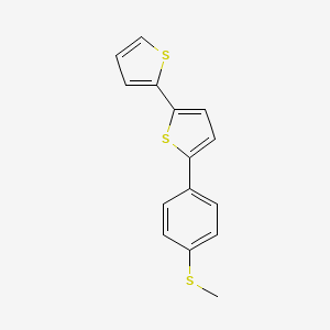 molecular formula C15H12S3 B8561585 5-[4-(Methylsulfanyl)phenyl]-2,2'-bithiophene CAS No. 106936-19-0