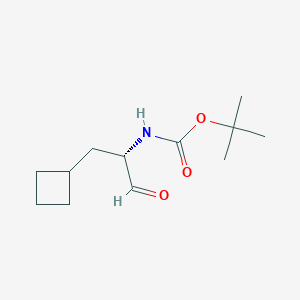 molecular formula C12H21NO3 B8561590 (S)-tert-butyl 1-cyclobutyl-3-oxopropan-2-ylcarbamate 