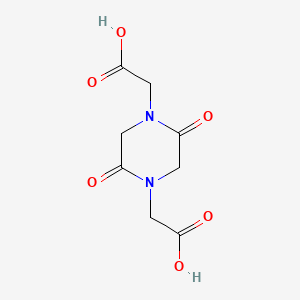 molecular formula C8H10N2O6 B8561677 2,2'-(2,5-Dioxopiperazine-1,4-diyl)diacetic acid CAS No. 77752-64-8