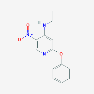 molecular formula C13H13N3O3 B8561700 N-Ethyl-5-nitro-2-phenoxypyridin-4-amine CAS No. 607373-91-1