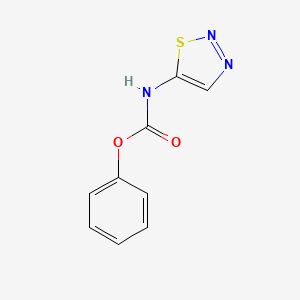 molecular formula C9H7N3O2S B8561720 phenyl N-(thiadiazol-5-yl)carbamate CAS No. 2039-13-6