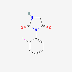 molecular formula C9H7IN2O2 B8561807 3-(2-Iodophenyl)imidazolidine-2,4-dione 