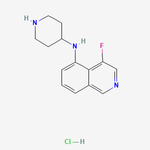 molecular formula C14H17ClFN3 B8561828 4-(4-Fluoro-5-isoquinolyl)aminopiperidine hydrochloride CAS No. 651307-90-3