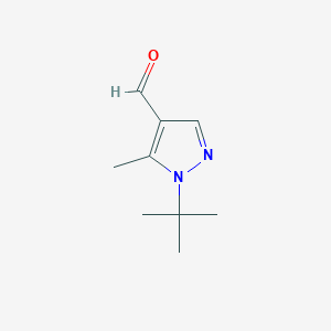 molecular formula C9H14N2O B8561855 1-tert-Butyl-5-methyl-1H-pyrazole-4-carbaldehyde 