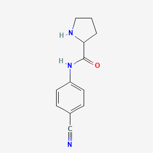 molecular formula C12H13N3O B8561862 Pyrrolidine-2-carboxylic acid (4-cyano-phenyl)-amide 