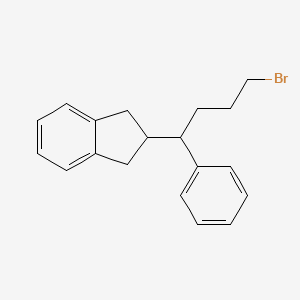 molecular formula C19H21Br B8561871 2-(4-Bromo-1-phenylbutyl)-2,3-dihydro-1H-indene CAS No. 61074-54-2