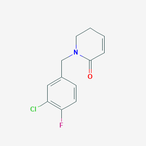 molecular formula C12H11ClFNO B8561890 1-(3-Chloro-4-fluorobenzyl)-5,6-dihydropyridin-2(1H)-one 
