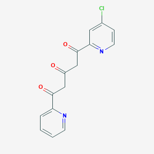 molecular formula C15H11ClN2O3 B8561907 1-(4-Chloropyridin-2-yl)-5-pyridin-2-ylpentane-1,3,5-trione CAS No. 648431-07-6
