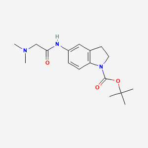 1h-Indole-1-carboxylic acid,5-[[2-(dimethylamino)acetyl]amino]-2,3-dihydro-,1,1-dimethylethyl ester