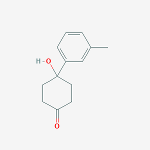 molecular formula C13H16O2 B8561947 4-Hydroxy-4-m-tolyl-cyclohexanone 