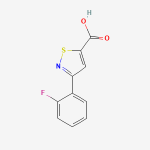 molecular formula C10H6FNO2S B8562013 3-(2-Fluorophenyl)isothiazole-5-carboxylic acid 