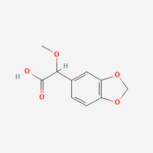 molecular formula C10H10O5 B8562020 (RS)-Benzo[1,3]dioxol-5-yl-methoxy-acetic acid 