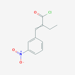 molecular formula C11H10ClNO3 B8562033 2-[(3-Nitrophenyl)methylidene]butanoyl chloride CAS No. 69693-44-3