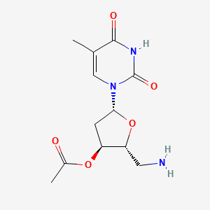 molecular formula C12H17N3O5 B8562058 3'-O-acetyl-5'-amino-5'-deoxythymidine CAS No. 27930-49-0