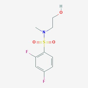 molecular formula C9H11F2NO3S B8562066 2,4-difluoro-N-(2-hydroxyethyl)-N-methylbenzenesulfonamide 